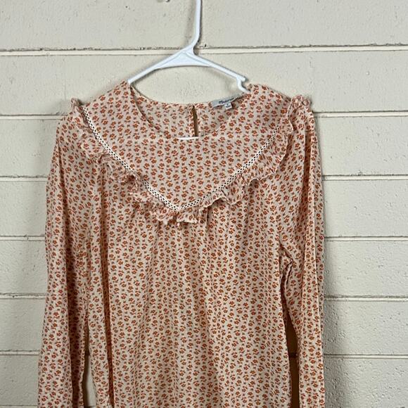 Madewell ruffle-yoke prairie top in Cut  Out Bloom size M - Picture 9 of 9